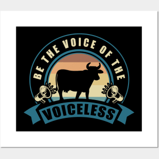 Vegan Gifts Be The Voice Of The Voiceless Vegan Design Posters and Art